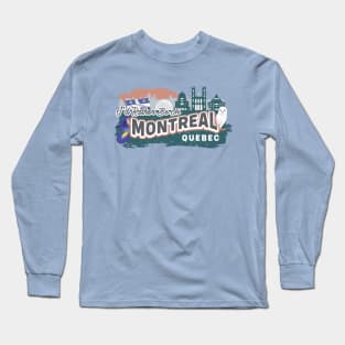 I'd Rather Be In Montreal Quebec - Canada Vintage Souvenir Long Sleeve T-Shirt